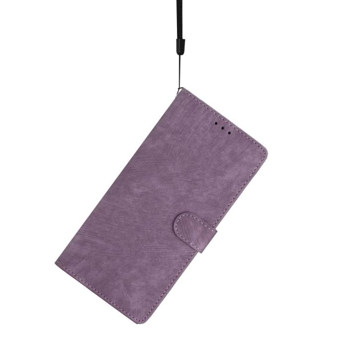 Bild 4,  iPhone 15 Plus Fodral Skin Touch Läder Lila