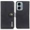 KHAZNEH KHAZNEH Motorola Moto G04 4G/G24 4G Läder Fodral Svart