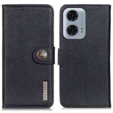 KHAZNEH KHAZNEH Motorola Moto G04 4G/G24 4G L&auml;der Fodral Svart