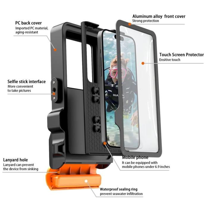 Bild 3, Tech-Protect Tech-Protect Universal IPX8 Pro Dykning Vattentätt Fodral