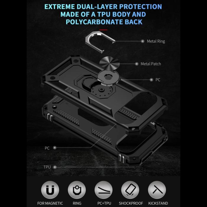 Bild 3,  Google Pixel 9/9 Pro Skal Hybrid Armor Skal Svart