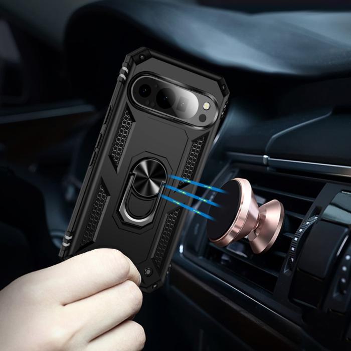 Bild 4,  Google Pixel 9/9 Pro Skal Hybrid Armor Skal Svart