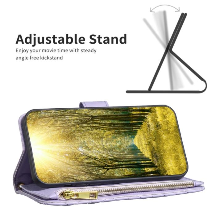 Bild 4, BINFEN BINFEN iPhone 15 Pro Fodral Diamond Multifunktionell Lila