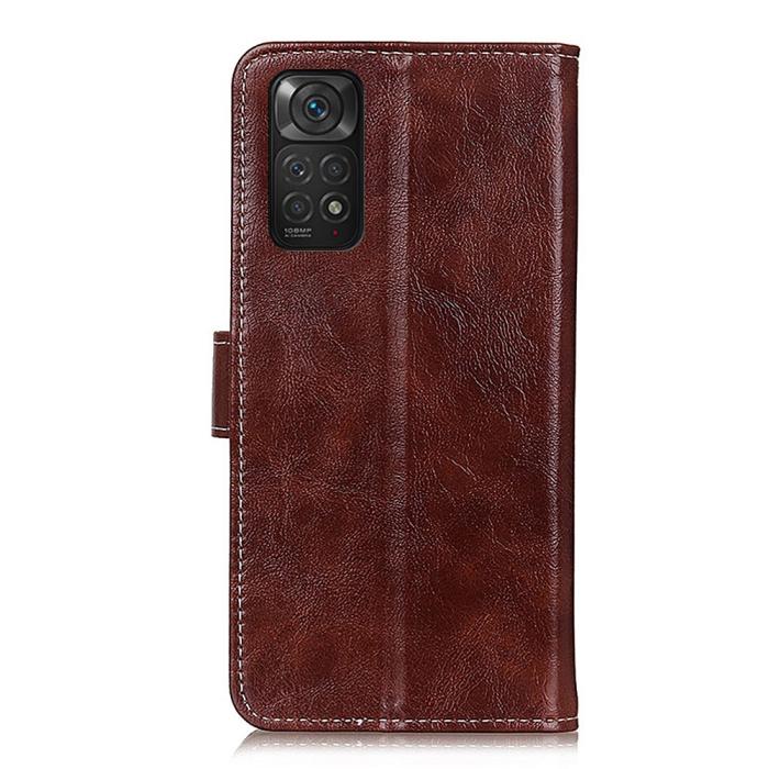 Bild 3,  Xiaomi Redmi Note 11 4G Fodral Crazy Horse Brun
