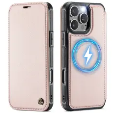 CASEME CASEME iPhone 16 Pro Skal RFID Pl&aring;nbok Ros&eacute;guld