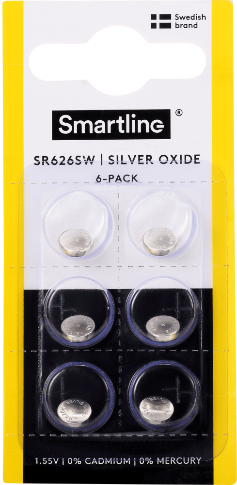 Smartline Smartline SR626SW 6-PACK Batteri Knappcell 377 (30% silver)