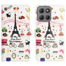  Motorola Moto G86 Power/G86 5G Fodral Med Tryck Eiffeltornet