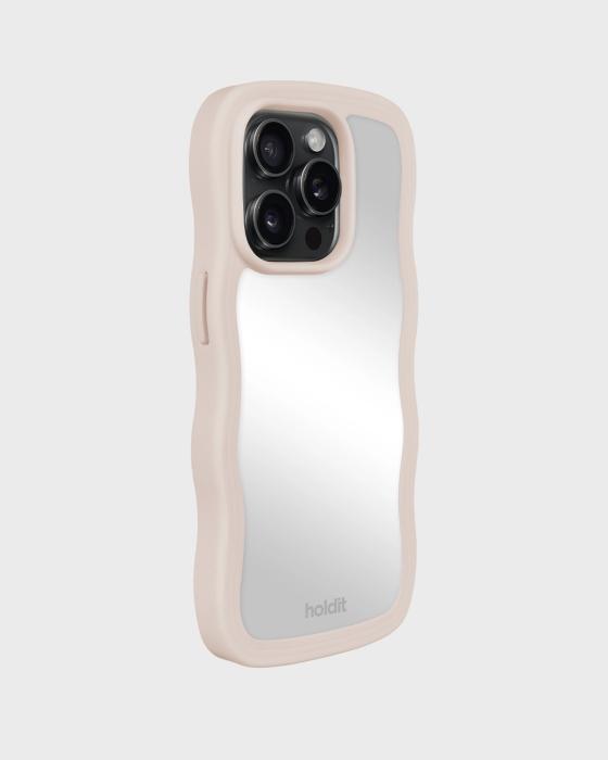 Bild 2, holdit holdit iPhone 15 Pro Max Skal Wavy Light Beige Mirror