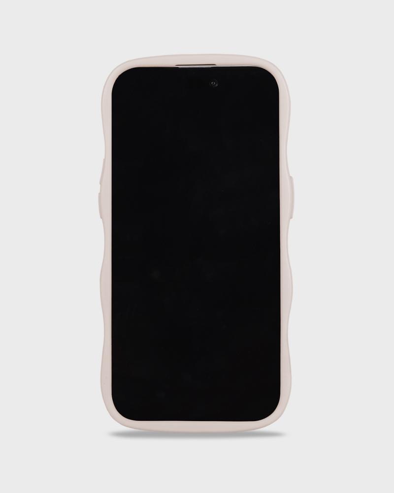 holdit holdit iPhone 15 Pro Max Skal Wavy Light Beige Mirror