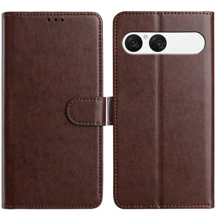 Bild 3,  Sony Xperia 10 VII Fodral Multifunktionellt Läder Brun