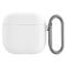  AirPods 4 Skal Med Karbinhake Silikon Vit