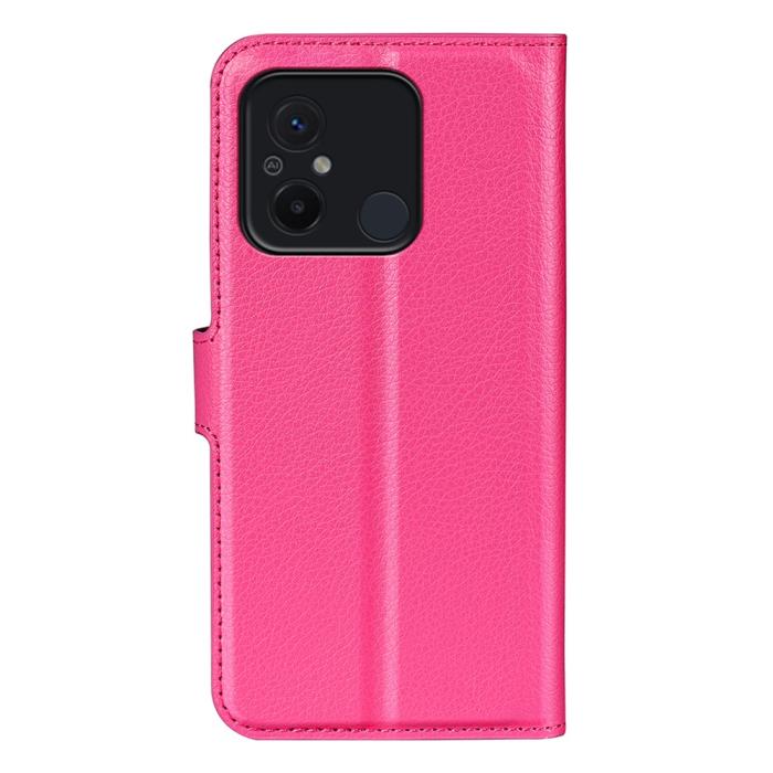 Bild 6,  Xiaomi Redmi 12C 4G Fodral Litchi Läder Rosa