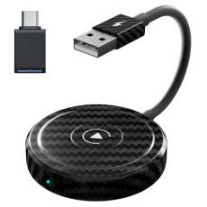  Tr&aring;dl&ouml;s CarPlay Adapter F&ouml;r Tr&aring;dbundna CarPlay Bilar Svart