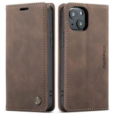CASEME CASEME iPhone 13 Fodral Retro L&auml;der Brun
