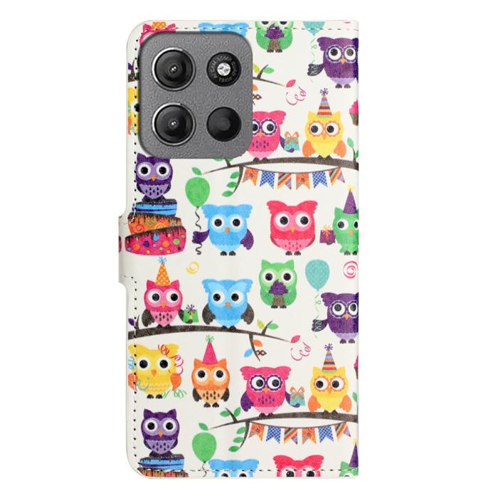 Bild 5,  Motorola Moto G15 / G15 Power Fodral Med Tryck Ugglor
