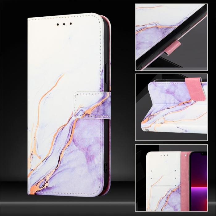 Bild 5,  Google Pixel 10/10 Pro / 9/9 Pro Fodral Marmor Vit / Lila