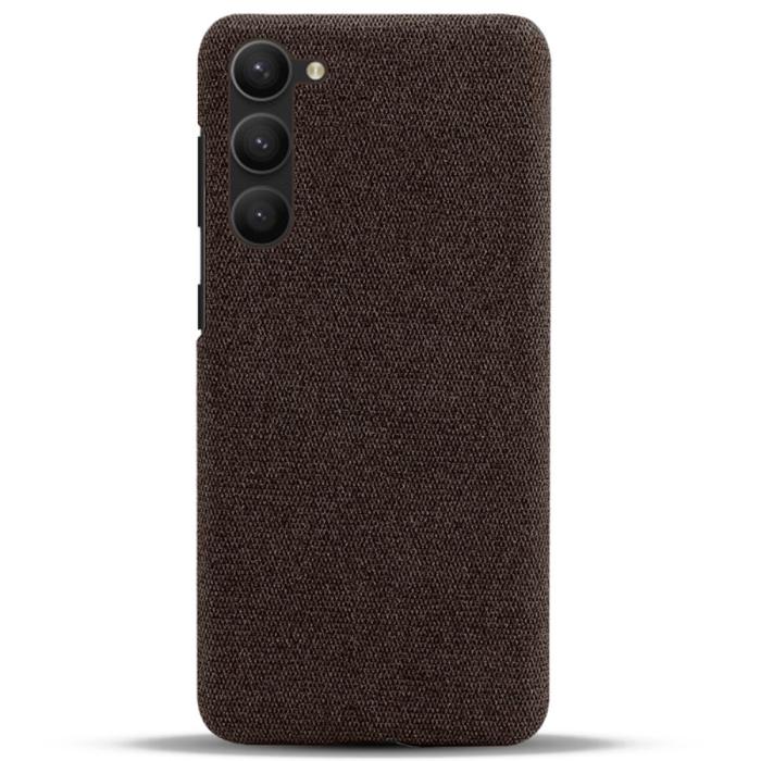 Bild 3,  Samsung Galaxy S24 Plus Slim Tygbelagt Skal Brun