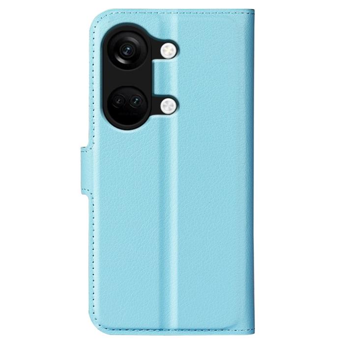Bild 6,  OnePlus Nord 3 5G Fodral Litchi Textur Ljus Blå