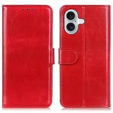  iPhone 17 Fodral Crazy Horse L&auml;der R&ouml;d