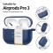 Tech-Protect Tech-Protect AirPods Pro 3 Skal Silikon Hook Navy Blue