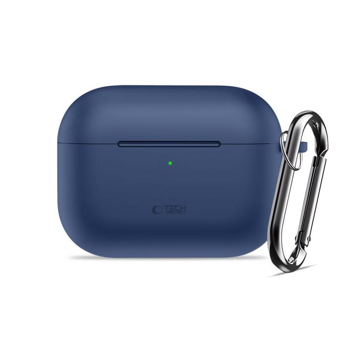 Bild 2, Tech-Protect Tech-Protect AirPods Pro 3 Skal Silikon Hook Navy Blue
