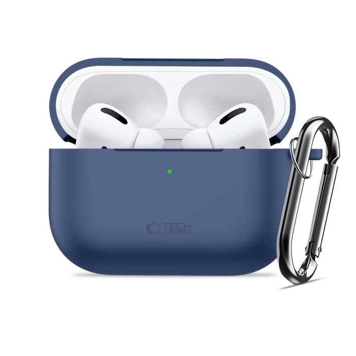 Bild 3, Tech-Protect Tech-Protect AirPods Pro 3 Skal Silikon Hook Navy Blue