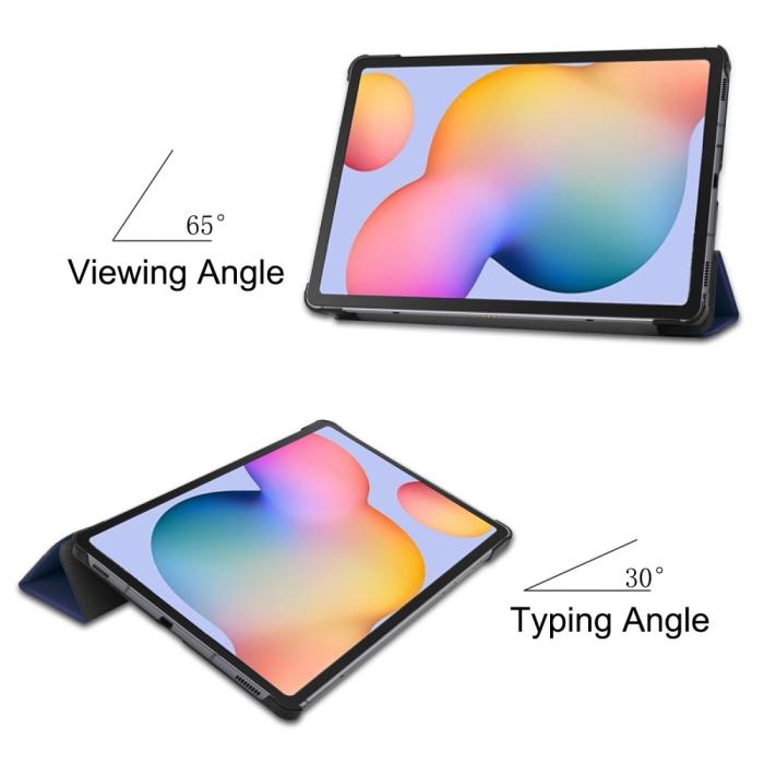 Bild 3,  Samsung Galaxy Tab S6 Lite - Tri-Fold Fodral - Mörk Blå