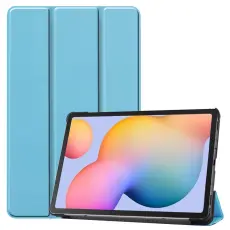  Samsung Galaxy Tab S6 Lite - Tri-Fold Fodral - Ljus Bl&aring;