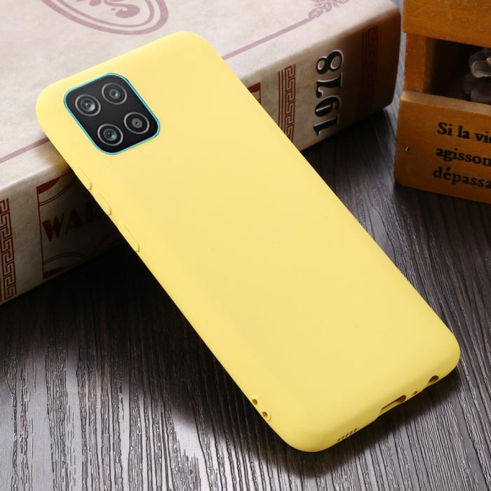Bild 6,  Samsung Galaxy A03 Skal Liquid Silikon Med Strap Gul
