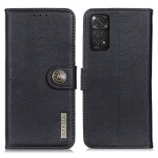 KHAZNEH KHAZNEH Xiaomi Redmi Note 11 4G Fodral L&auml;der Svart