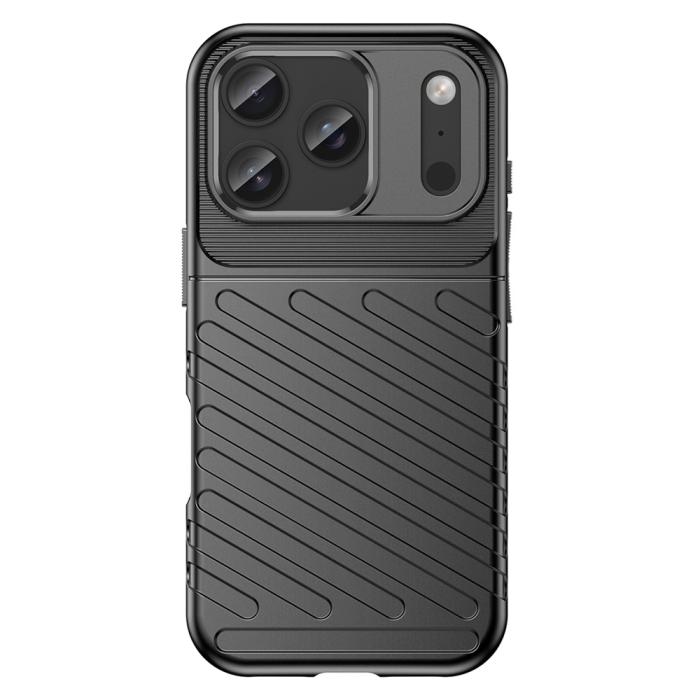 Bild 2,  iPhone 18 Pro / 17 Pro Skal TPU Vävt Mönster Svart