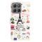  Motorola Moto G86 Power/G86 5G Fodral Med Tryck Eiffeltornet