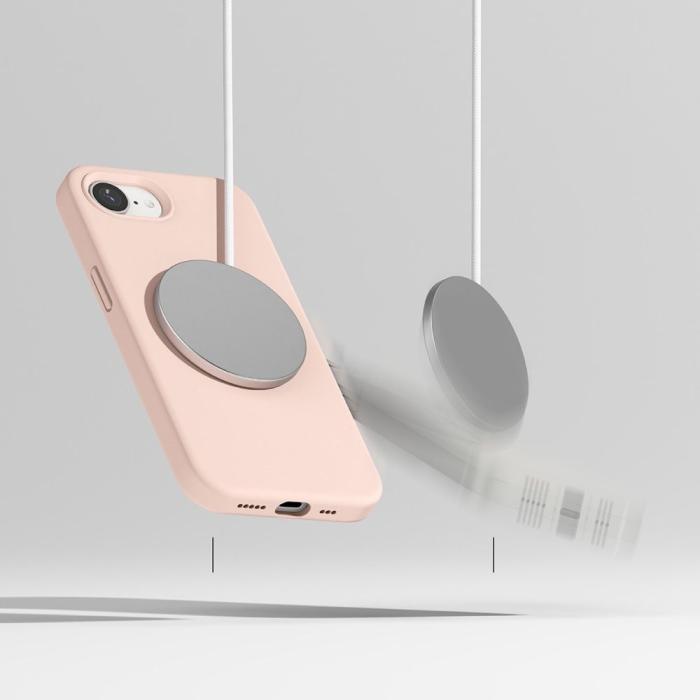 Bild 5, Ringke Ringke iPhone 17e / 16e Skal MagSafe Silikon Pink Sand