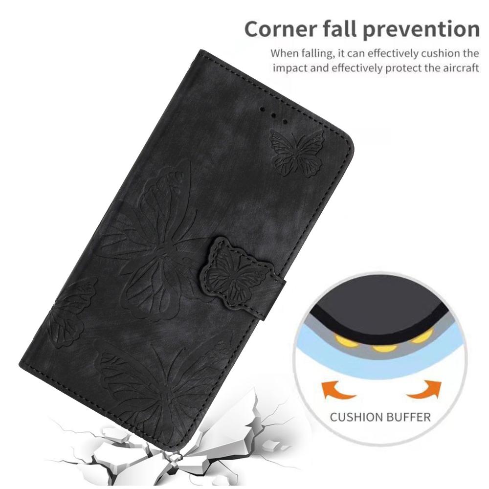  Sony Xperia 1 VII Fodral Fjäril Tryck Svart