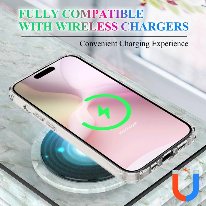 Bild 2,  iPhone 17e / 16e Skal MagSafe TPU / Akryl Transparent