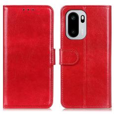  OnePlus 15R Fodral Crazy Horse L&auml;der R&ouml;d