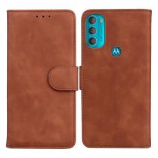  Motorola Moto G71 Fodral Skin Touch L&auml;der Brun