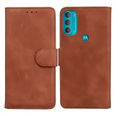  Motorola Moto G71 Fodral Skin Touch L&auml;der Brun