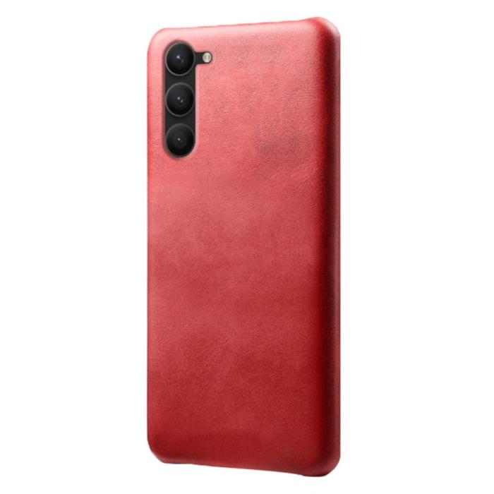 Bild 2,  Samsung Galaxy S24 Plus Läderbelagt Skal Röd
