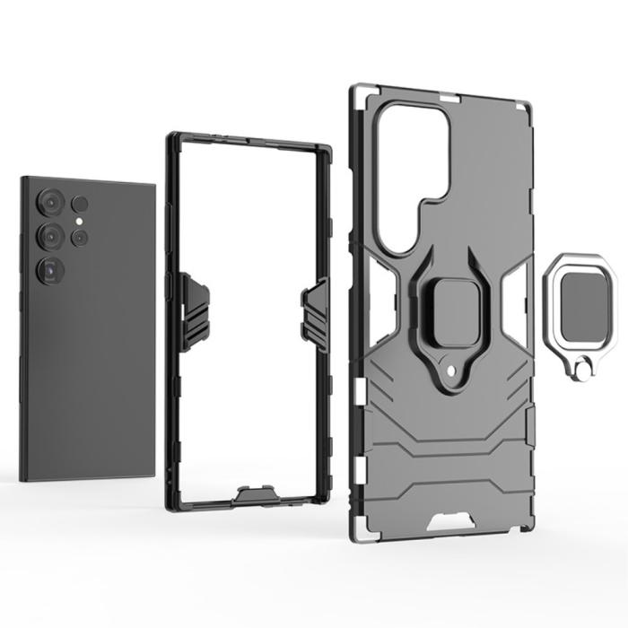 Bild 3,  Samsung Galaxy S24 Ultra Skal Ring Hybrid Svart