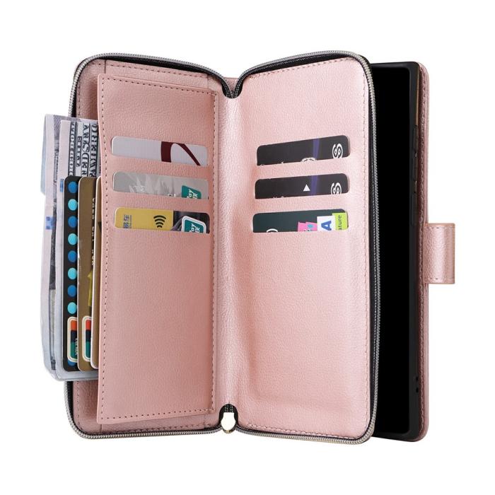 Bild 3,  Samsung Galaxy S26 Ultra Fodral Multifuntionellt Läder Roséguld