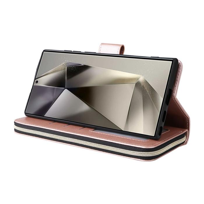 Bild 4,  Samsung Galaxy S26 Ultra Fodral Multifuntionellt Läder Roséguld
