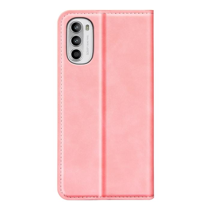Bild 3,  Motorola Moto G52/G82 Fodral Flip Retro Läder Rosa