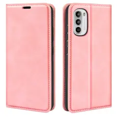  Motorola Moto G52/G82 Fodral Flip Retro L&auml;der Rosa