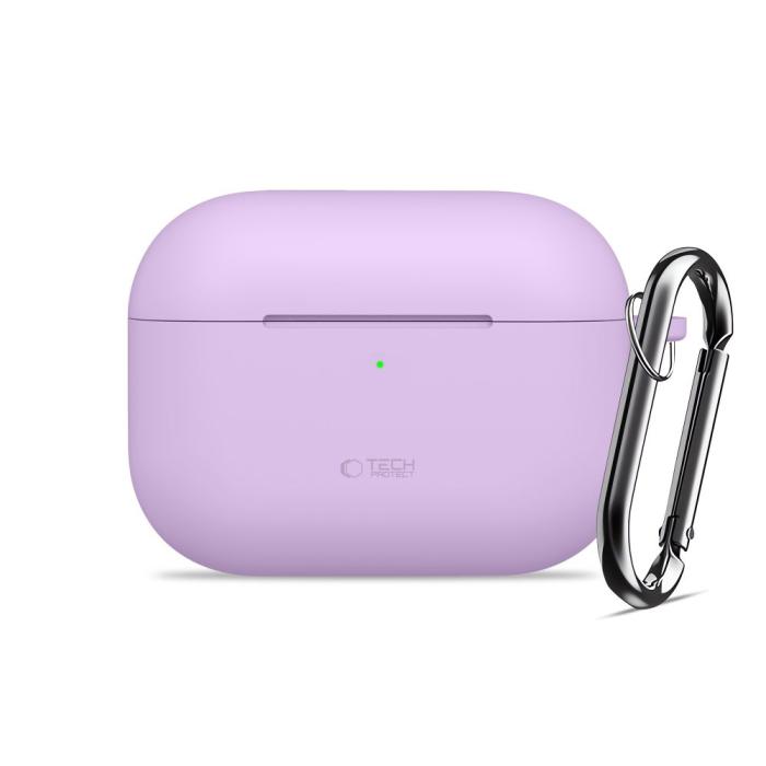 Bild 2, Tech-Protect Tech-Protect AirPods Pro 3 Skal Silikon Hook Lavender