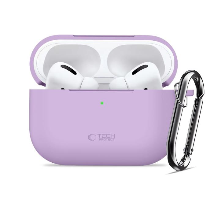 Bild 3, Tech-Protect Tech-Protect AirPods Pro 3 Skal Silikon Hook Lavender
