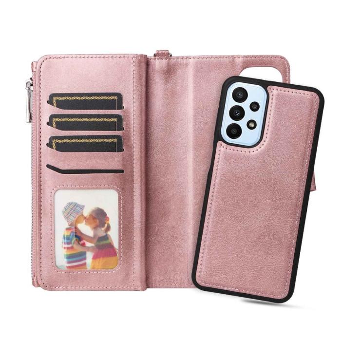 Bild 6,  Samsung Galaxy A23 5G 2in1 Magnet Skal / Plånboksfodral Roséguld