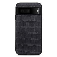  Google Pixel 7 Skal &Auml;kta L&auml;der Krokodil Textur Svart
