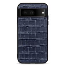  Google Pixel 7 Skal &Auml;kta L&auml;der Krokodil Textur Bl&aring;
