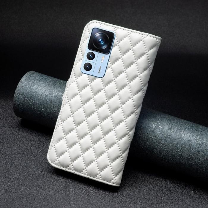 Bild 5,  Xiaomi 12T / 12T Pro Fodral Diamond Läder Vit